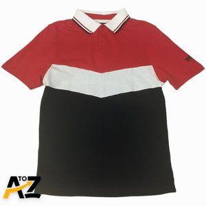 Men Truth Substance Common Sense Red Black Short Sleeve Polo shirt Size Medium